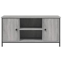 Tv-meubel 100x40x50 cm bewerkt hout grijs sonoma eikenkleurig - thumbnail