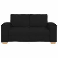 2-zitsbank Zwart 120 cm Stof - thumbnail
