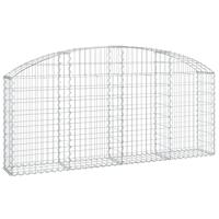 VidaXL Schanskorf gewelfd 200x30x80/100 cm gegalvaniseerd ijzer - thumbnail