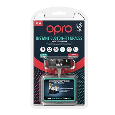 Opro 790001 Instant Custom Dentist Fit Mouthguard Braces - Black-White - SR Opro 790001 Instant Custom Dentist Fit Mouthguard Braces - Black-White - SR