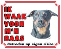 Jack Russell Terrier Waakbord - Ik waak voor mijn baas - thumbnail