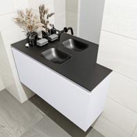 MONDIAZ OLAN 100cm toiletmeubel cale. LEX wastafel urban midden geen kraangat - thumbnail