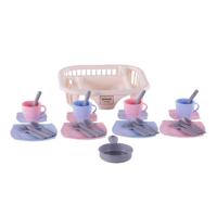 Cavallino servies met afwasrek roze, 30dlg. - thumbnail
