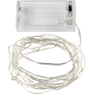 Creativ Company Led slinger met lampjes, l: 3,15 m, zilver, 1 stuk Creativ Company Led slinger met lampjes, l: 3,15 m, zilver, 1 stuk