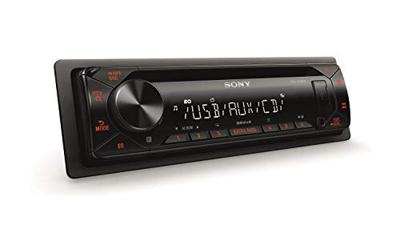 Sony CDXG1301U.EUR Autoradio (CD-speler, USB/AUX-ingang, 4x 55 W, extra bas), Barnsteen (amber)