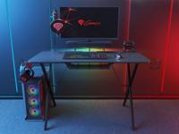 Bureau Gaming Genesis Holm 300 RGB Zwart - thumbnail