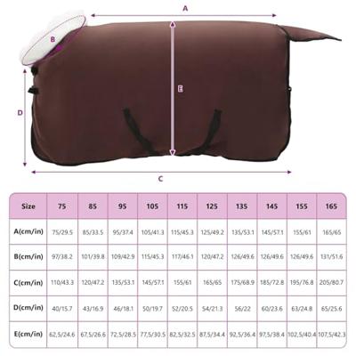 VidaXL Paardendeken volledig donkerbruin 115 cm polar fleece