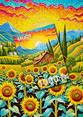 Sunflower House Puzzel 1000 Stukjes Sunflower House Puzzel 1000 Stukjes