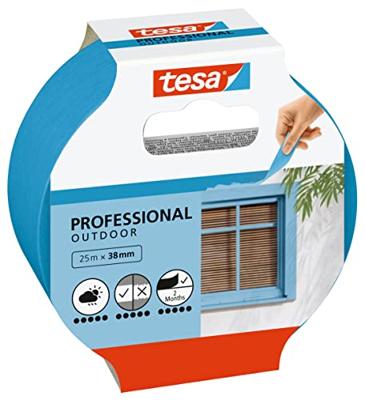 Afplaktape tesa prof outdoor 25mx38mm blauw