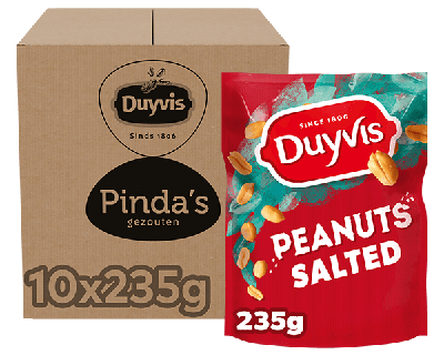 Duyvis pinda's gezouten stazak (10x 235gr)