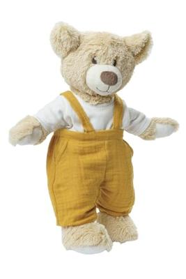 Heless Poppen tuinbroek okergeel, maat 28-35 cm Heless Poppen tuinbroek okergeel, maat 28-35 cm