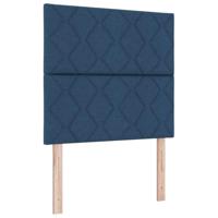 Hoofdbord met LED -striplichten met hoofdeinde Blauw 90 cm Stof - thumbnail