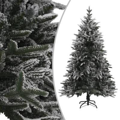 VidaXL Kunstkerstboom met sneeuwvlokken 240 cm pvc en pe groen VidaXL Kunstkerstboom met sneeuwvlokken 240 cm pvc en pe groen