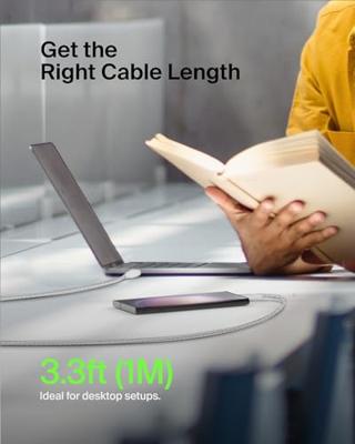 Belkin BOOSTCHARGE gevlochten USB-C naar USB-A-kabel Belkin BOOSTCHARGE gevlochten USB-C naar USB-A-kabel
