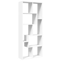 Kamerscherm / boekenkast 67x25x161,5 cm bewerkt hout wit - thumbnail