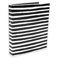 Verhaak ringband Zepp strepen jongens 2 rings A4 karton zwart/wit - thumbnail