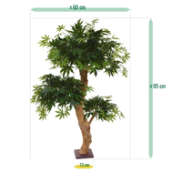 Acer Bonsai kunstboom 95cm - groen - thumbnail