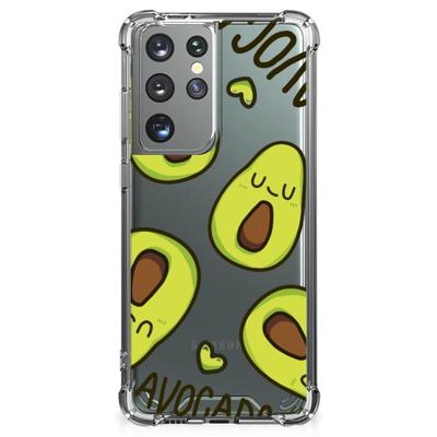 Samsung Galaxy S21 Ultra Stevig | Bumper Hoesje | Avocado Singing Samsung Galaxy S21 Ultra Stevig | Bumper Hoesje | Avocado Singing