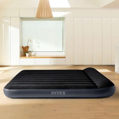 Intex 64150 Dura-Beam 2-Persoons Luchtbed + Ingebouwde Pomp 152x203x25 cm Zwart