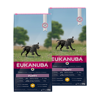 EUKANUBA premium hondenvoer met kip voor grote rassen - droogvoer voor puppy honden, 15 kg