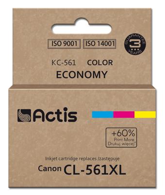 Actis KC-561 Canon printerinkt, vervanging Canon CL-561XL; Supreme; 18ml; blauw, paars, geel. Print 60% meer dan de OEM. Actis KC-561 Canon printerinkt, vervanging Canon CL-561XL; Supreme; 18ml; blauw, paars, geel. Print 60% meer dan de OEM.