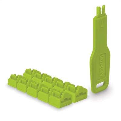 Lindy 47894 poortblokker Poortblokker + sleutel RJ-45 Groen Acrylonitrielbutadieenstyreen (ABS) 10 s Lindy 47894 poortblokker Poortblokker + sleutel RJ-45 Groen Acrylonitrielbutadieenstyreen (ABS) 10 s