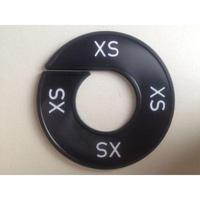 Maatring 9cm zwart/wit XS - thumbnail