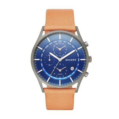 Horlogeband Skagen SKW6285 Leder Cognac 22mm