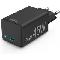 Hama Fast Charger USB-C PD/QC/GaN Super-Mini Charger 45 W Oplader Zwart - thumbnail