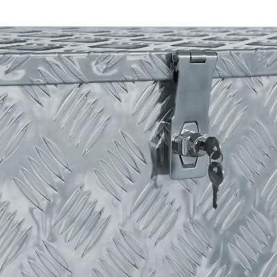 VidaXL Aluminium kist 110,5x38,5x40 cm zilverkleurig VidaXL Aluminium kist 110,5x38,5x40 cm zilverkleurig