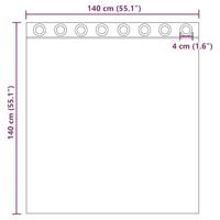Gordijnen voile met doorvoertules 2 st geel - thumbnail
