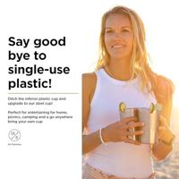 Klean Kanteen Steel Pint 473Ml/16Oz 4 Pack Drinkbeker Brushed Stainless 473 ml - thumbnail