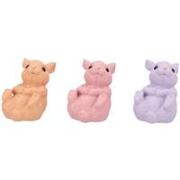Daan Kromhout Beeld rabbit belly pastel 12 cm 3 assorti | 12 stuks - thumbnail