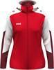 JAKO 6870D Jas Met Kap Dames - Rood/Wit/Donkerrood - XL (46/48) - thumbnail