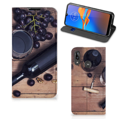 Motorola Moto E6 Plus Flip Style Cover Wijn