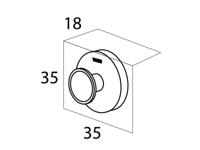 Handdoekhaak Tiger Urban Klein Wit - thumbnail