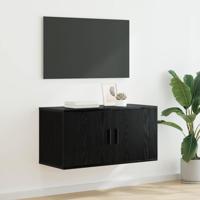 Wandgemonteerde TV-kast Zwart eiken 80 x 34.5 x 40 cm - thumbnail