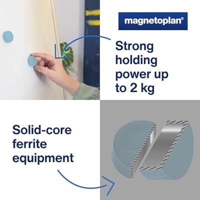 magnetoplan Magneet (Ø x h) 34 mm x 13 mm Rond Blauw 10 stuk(s) 1660003