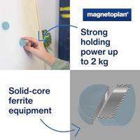 magnetoplan Magneet (Ø x h) 34 mm x 13 mm Rond Blauw 10 stuk(s) 1660003 - thumbnail