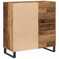Platenkast met plank Oud hout 85 x 38 x 89 cm Bewerkt hout - thumbnail