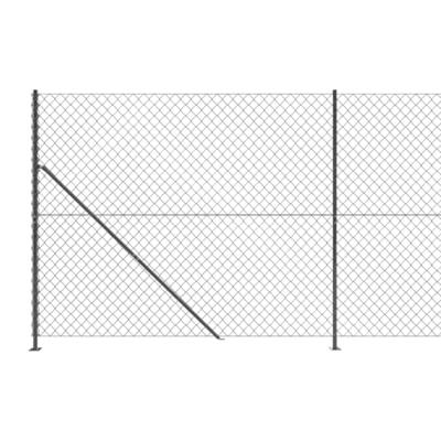 Gaashek met flens 1,4x10 m antracietkleurig - thumbnail