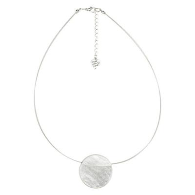 Halsketting Capiz Schelpen Grijs