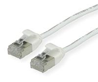 ROLINE F/UTP DataCenter Patchkabel Cat.6A (Class EA), LSOH, extra dun, wit, 0,15 m - thumbnail