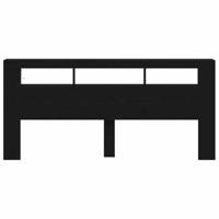 LED Hoofdbord Zwart eiken 220 x 18.5 x 103.5 cm Bewerkt hout - thumbnail