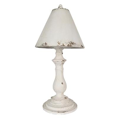 Clayre & Eef Tafellamp Ø 26x55 cm Wit Ijzer Bureaulamp