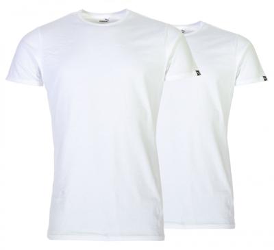 Puma Basic Crewneck T-Shirt 2-Pack Heren Wit - Maat S - Kleur: Wit | Soccerfanshop