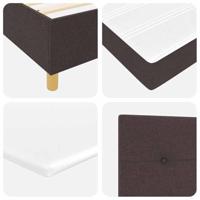 Boxspringbed met matras Donkerbruin 140 x 190 cm Stof - thumbnail