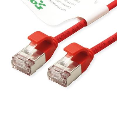 ROLINE GREEN F/UTP DataCenter Patchkabel Cat.6A (Class EA), LSOH, extra dun, rood, 0,5 m