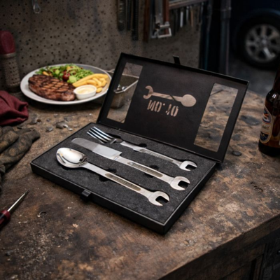 Gereedschap Bestek - No10 Wrenchware Cutlery Gift Set - 3 Delige Set