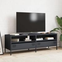 Tv-meubel 135x39x43,5 cm koudgewalst staal antracietkleurig - thumbnail